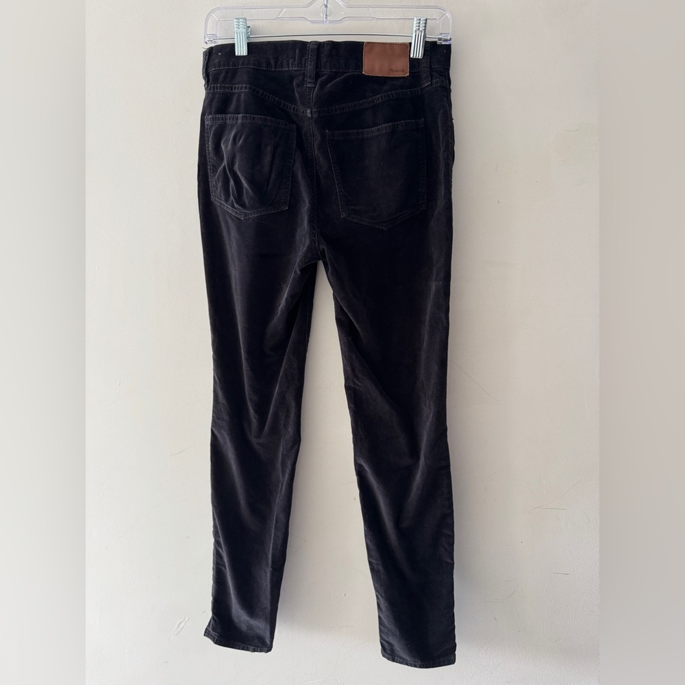 Madewell Velvet High Riser 9" Skinny Skinny Black Velvet Pants‎ - Picture 4 of 7